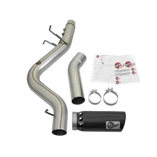 AFE Large Bore-HD 5" Stainless DPF-Back Exhaust with Black Tip 17-19 GM 6.6L Duramax L5P - Image 6