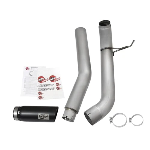 AFE Large Bore HD 5" Stainless Exhaust w/ Black Tip 16-19 Nissan Titan XD 5.0L Cummins - Image 9
