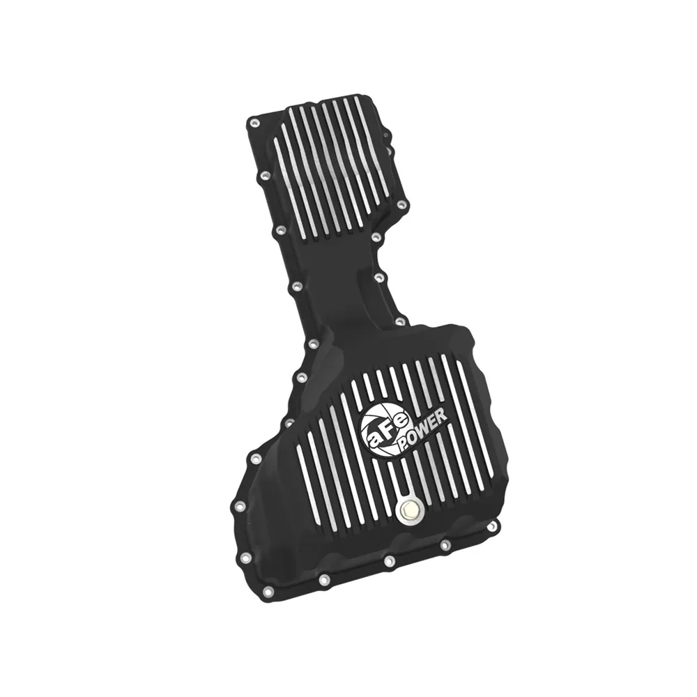 AFE Power Pro Series Engine Oil Pan Black With Machined Fins 17-19 GM 6.6L Duramax L5P - Image 2