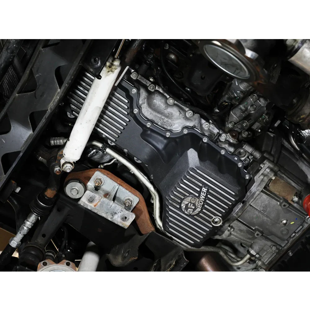 AFE Power Pro Series Engine Oil Pan Black With Machined Fins 17-19 GM 6.6L Duramax L5P - Image 7