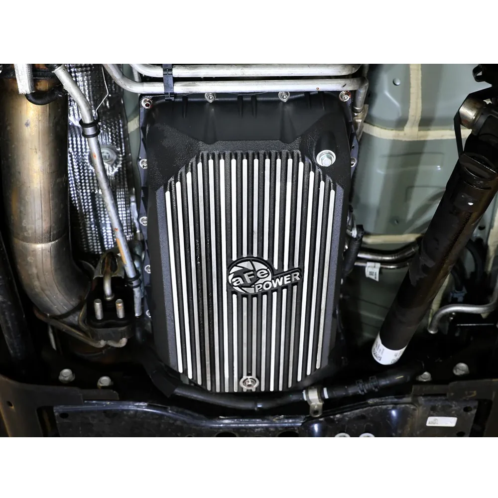 AFE Power Pro Series Transmission Pan Black With Machined Fins 20-25 GM 6.6L Duramax L5P - Image 6