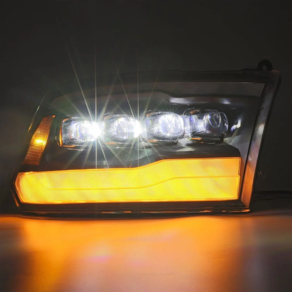 Alpharex NOVA-Series Alpha Black LED Projector Headlights 10-18 Ram 6.7L Cummins - Image 6