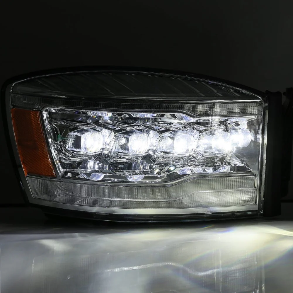 Alpharex NOVA-Series Chrome LED Projector Headlights 06-09 Ram 5.9L/6.7L Cummins - Image 4