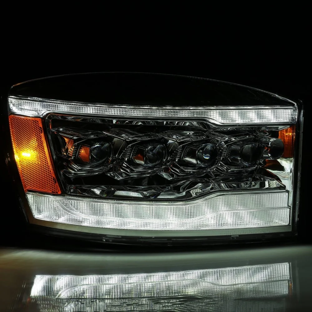 Alpharex NOVA-Series Chrome LED Projector Headlights 06-09 Ram 5.9L/6.7L Cummins - Image 5