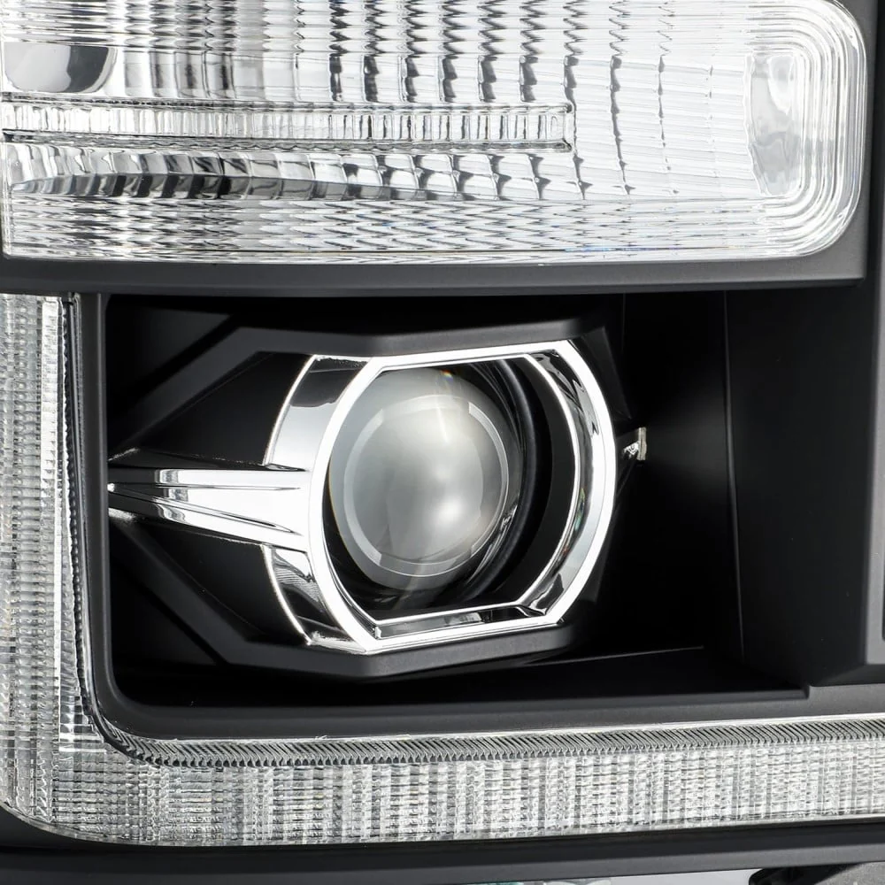 Alpharex Luxx-Series Black LED Projector Headlights 11-16 Ford 6.7L Powerstroke - Image 2