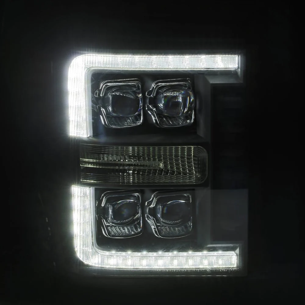 Alpharex NOVA-Series Black LED Projector Headlights 11-16 Ford 6.7L Powerstroke - Image 4