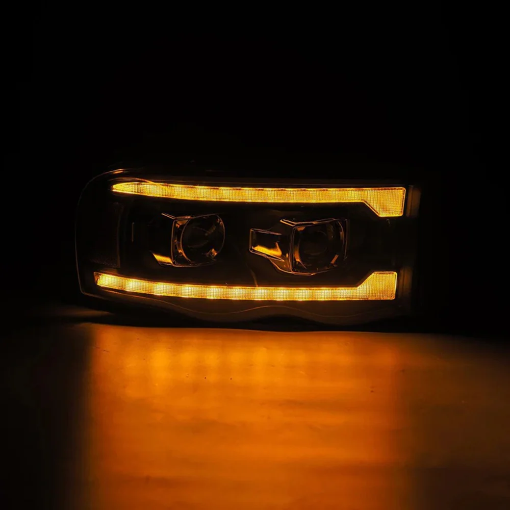 Alpharex PRO-Series Black Halogen Projector Headlights 03-05 Dodge Ram 5.9L Cummins - Image 2