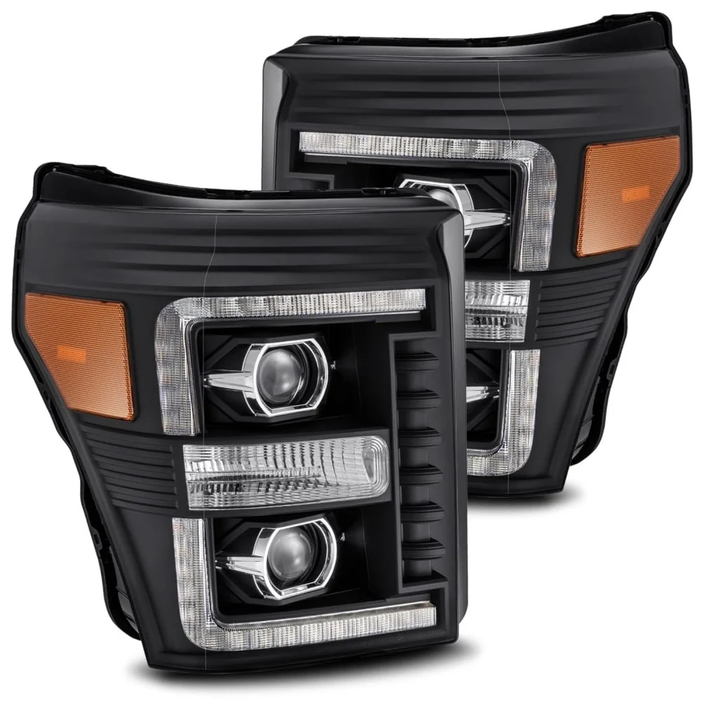 Alpharex PRO-Series Black Projector Headlights 11-16 Ford 6.7L Powerstroke