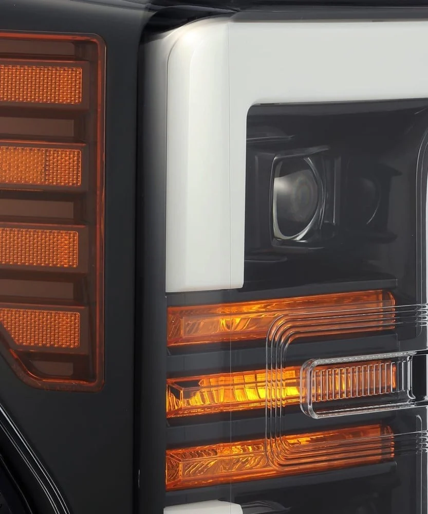 Alpharex PRO-Series Jet Black Projector Headlights 17-19 Ford 6.7L Powerstroke - Image 2
