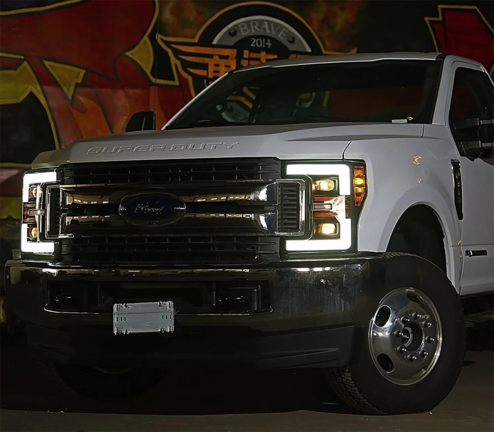 Alpharex PRO-Series Jet Black Projector Headlights 17-19 Ford 6.7L Powerstroke - Image 9