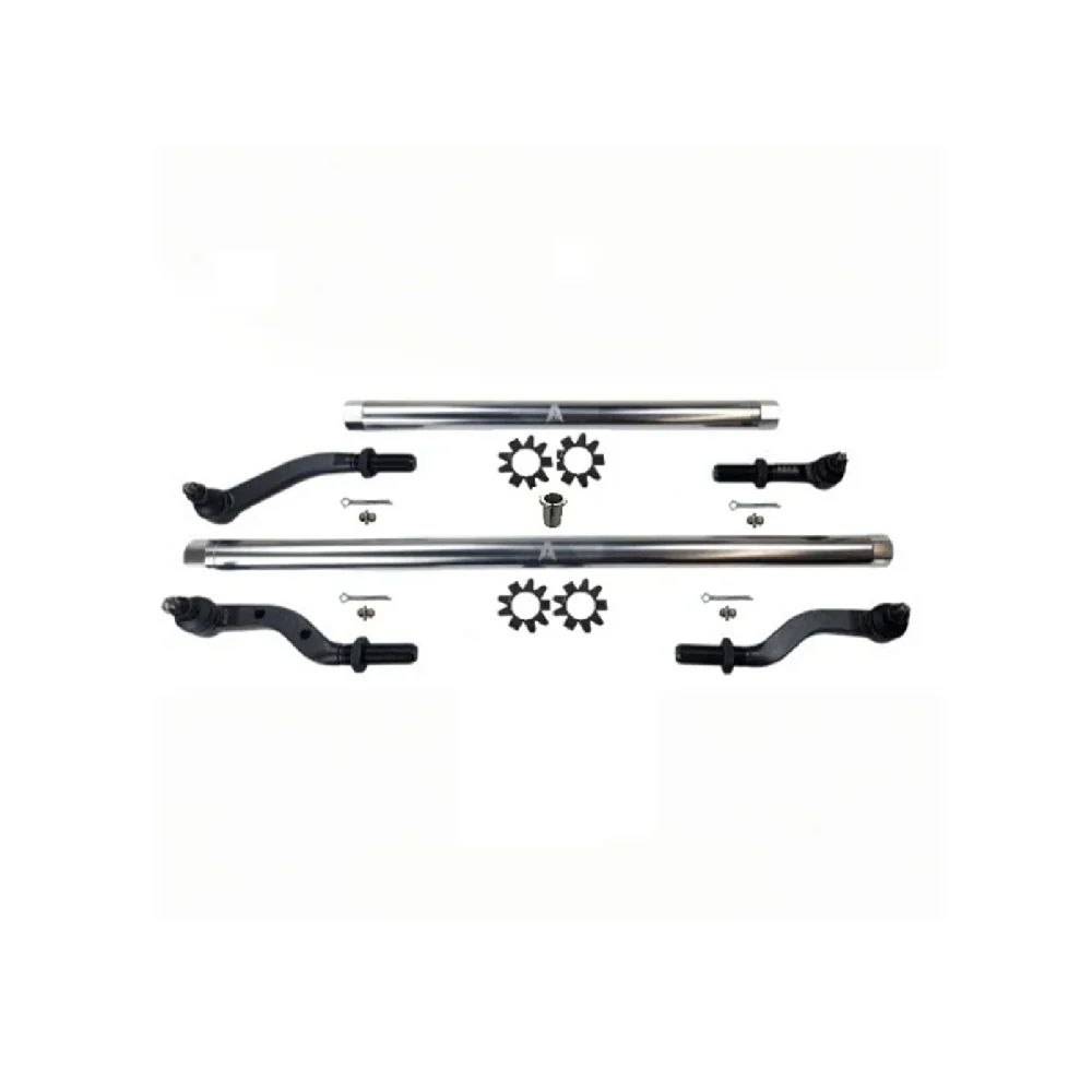 Apex Chassis KIT125 2.5 Ton Tie Rod and Drag Link Assembly - Polished Aluminum 18-23 Jeep Wrangler JL JT