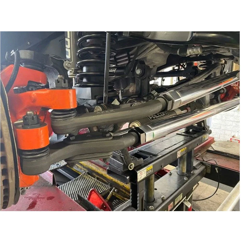 Apex Chassis 2.5 Ton Tie Rod and Drag Link Assembly - Black Aluminum 18-25 Jeep Wrangler JL / Gladiator JT - Image 4