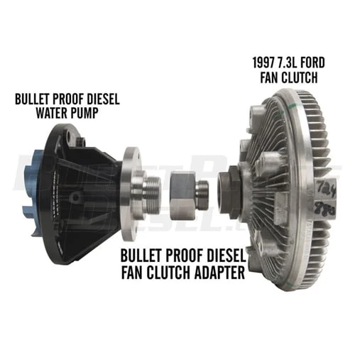 BulletProof 7.3 to 6.0 Fan Clutch Adapter with Optional Fan Clutch 03-07 6.0L Ford Powerstroke - Image 2