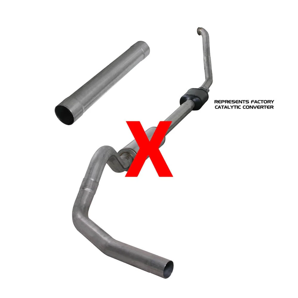 Diamond Eye 4" Stainless Steel Turbo Back Exhaust with Stock Cat 94-97 7.3L PowerStroke K4306S - Image 2
