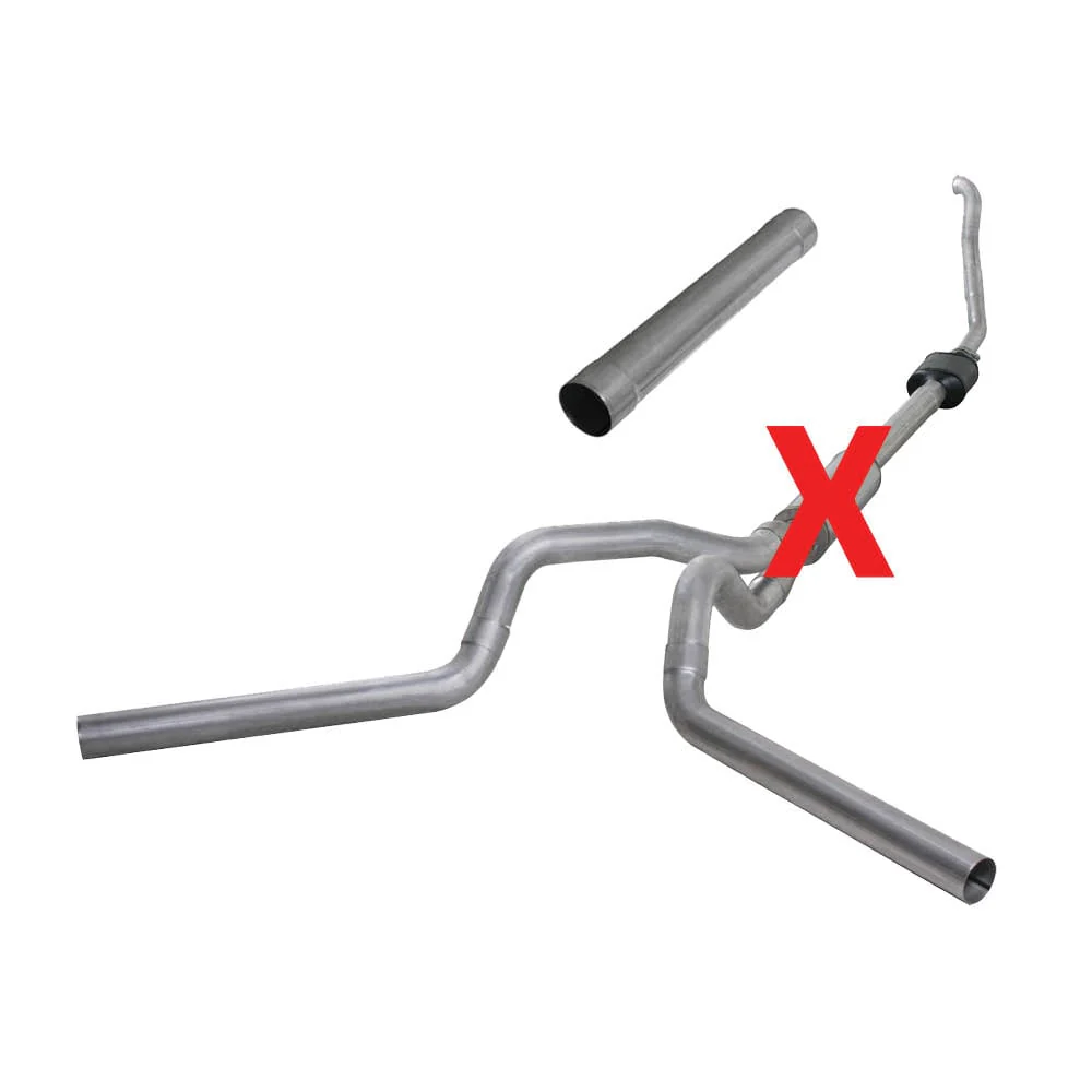 Diamond Eye 4" Turbo Back Dual Outlet Exhaust with Stock Cat 94-97 Ford 7.3L Powerstroke - Image 3