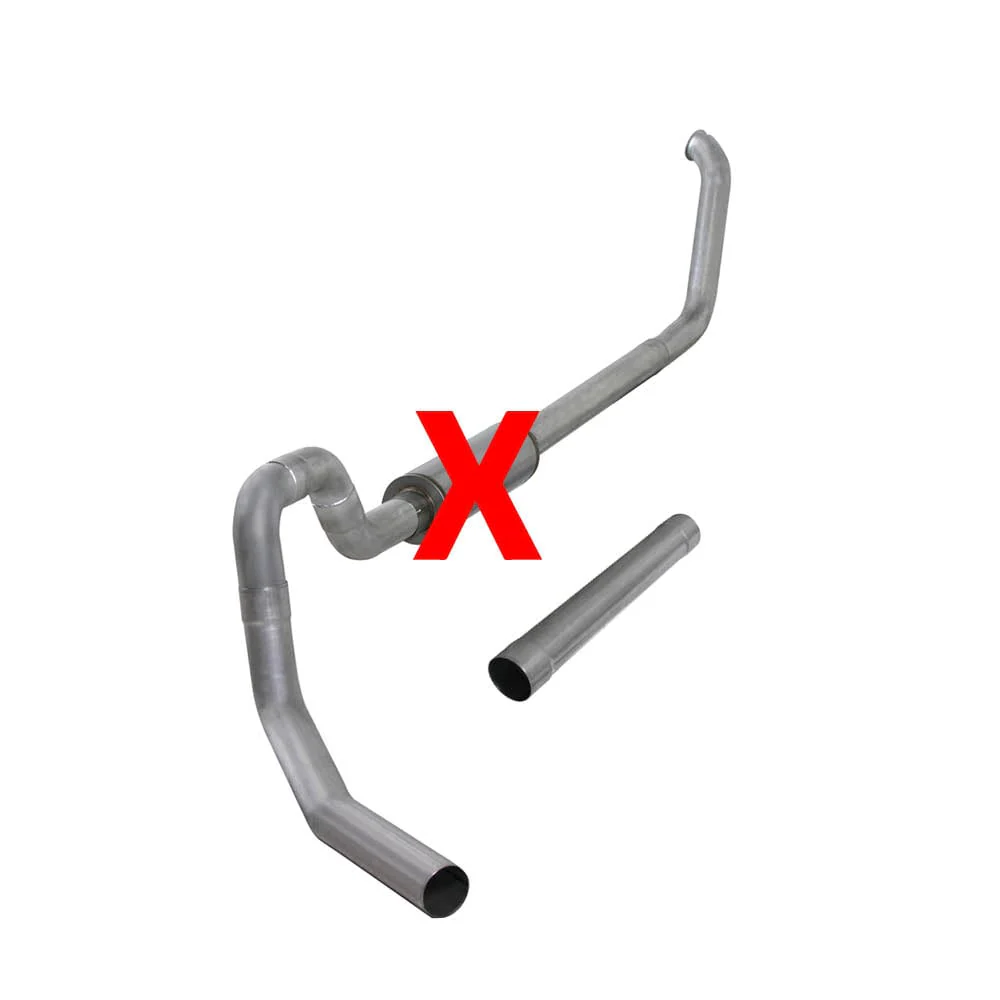 Diamond Eye 4" Aluminized Turbo Back Single 01-03 Ford 7.3L Powerstroke | Excursion - Image 2