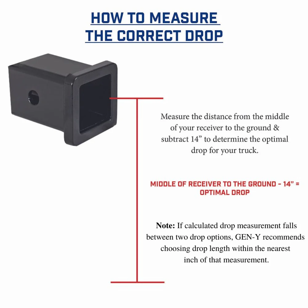 Gen-Y Hitch Mega-Duty Series 21K Drop Hitch 2.5" Shank With Dual-Ball - 6" / 9" / 12" Drop - Image 4