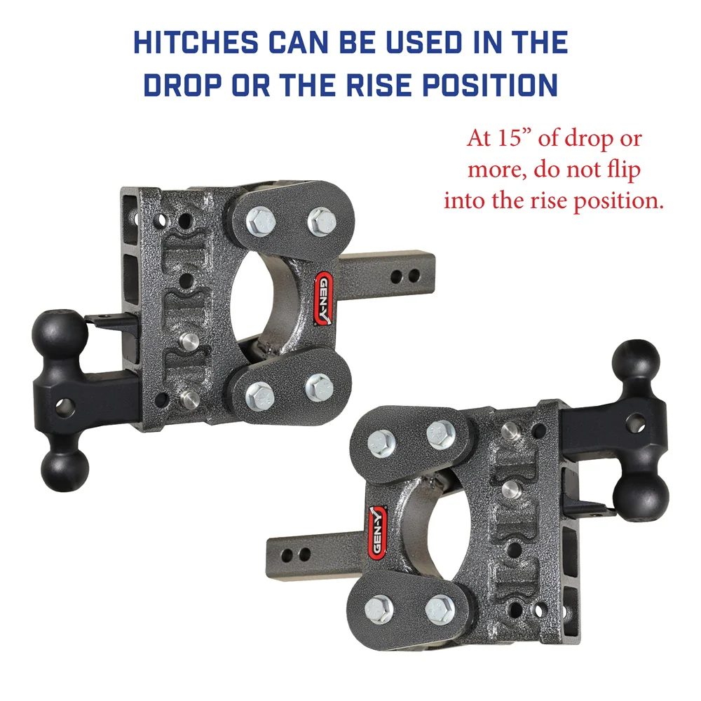Gen-Y Hitch The Boss 10K Drop Hitch - 2.5" Shank With Dual-Ball - 5" / 7.5" / 10" Drop - Image 6