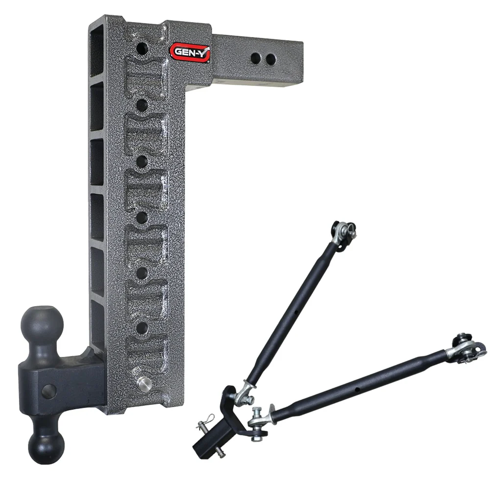 Gen-Y Hitch Mega-Duty Series 21K Drop Hitch 2.5" Shank With Stabilizer - 15" / 18" Drop - Image 2