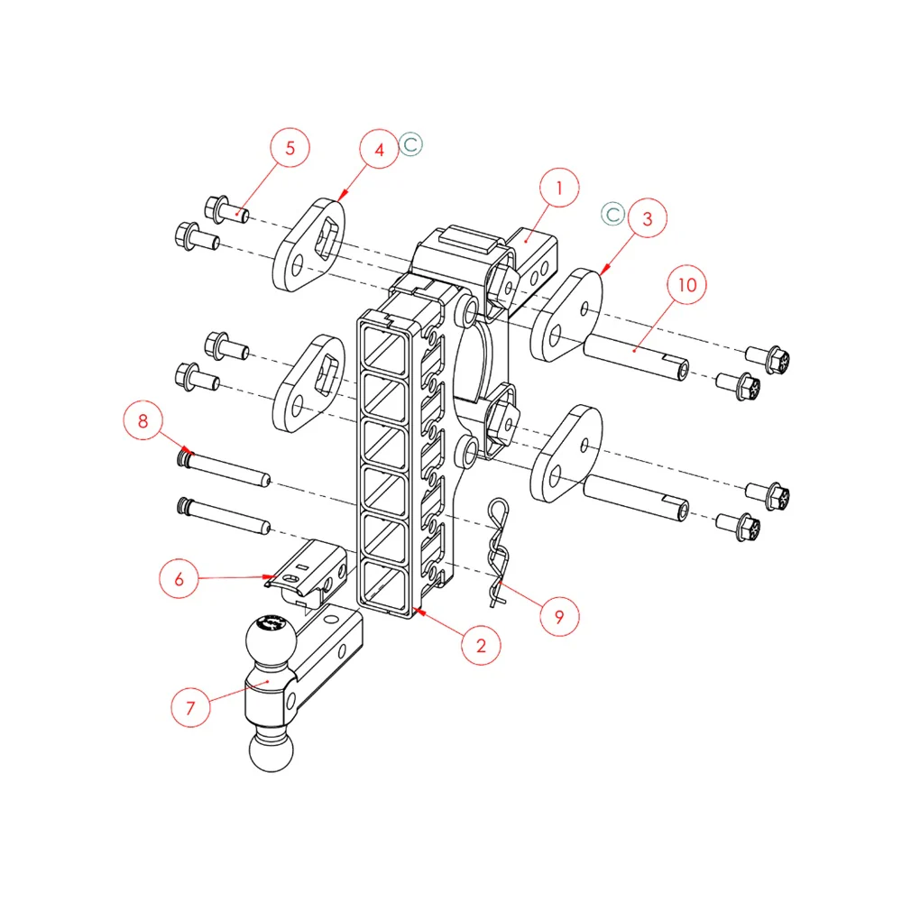 Gen-Y Hitch The Boss 10K Drop Hitch - 2.5" Shank With Dual-Ball - 5" / 7.5" / 10" Drop - Image 8