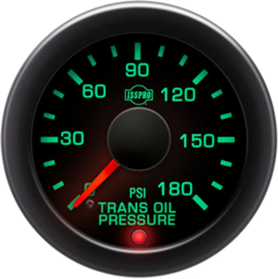 Isspro R17244 EV2 0-180 PSI Transmission Pressure Black Face Gauge And Sensor - Image 2