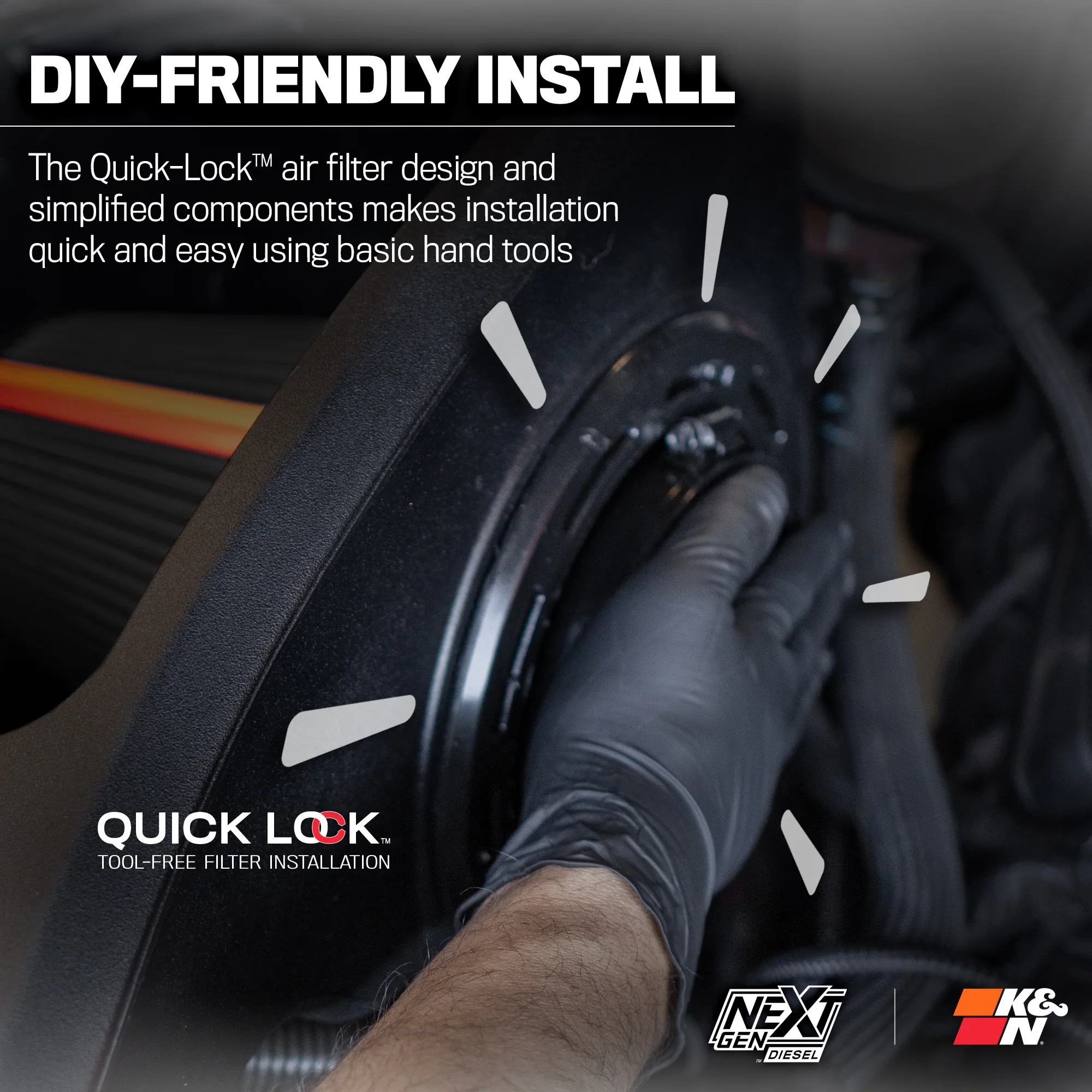 K&N NEXTGEN Dry Flow Cold Air Intake 17-19 GM 6.6L Duramax L5P 2500HD/3500HD - Image 7