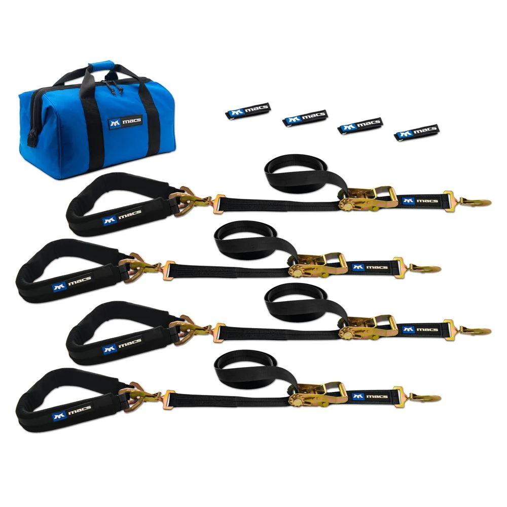Mac's Pro Pack 6 or 8 Feet Tie-Downs With 40" Through-The-Wheel Straps - Image 2