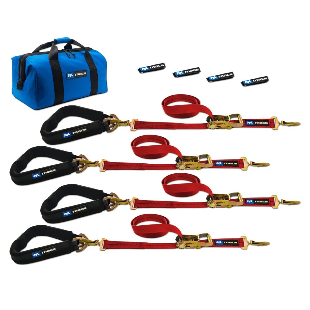 Mac's Pro Pack 6 or 8 Feet Tie-Downs With 40" Through-The-Wheel Straps - Image 4