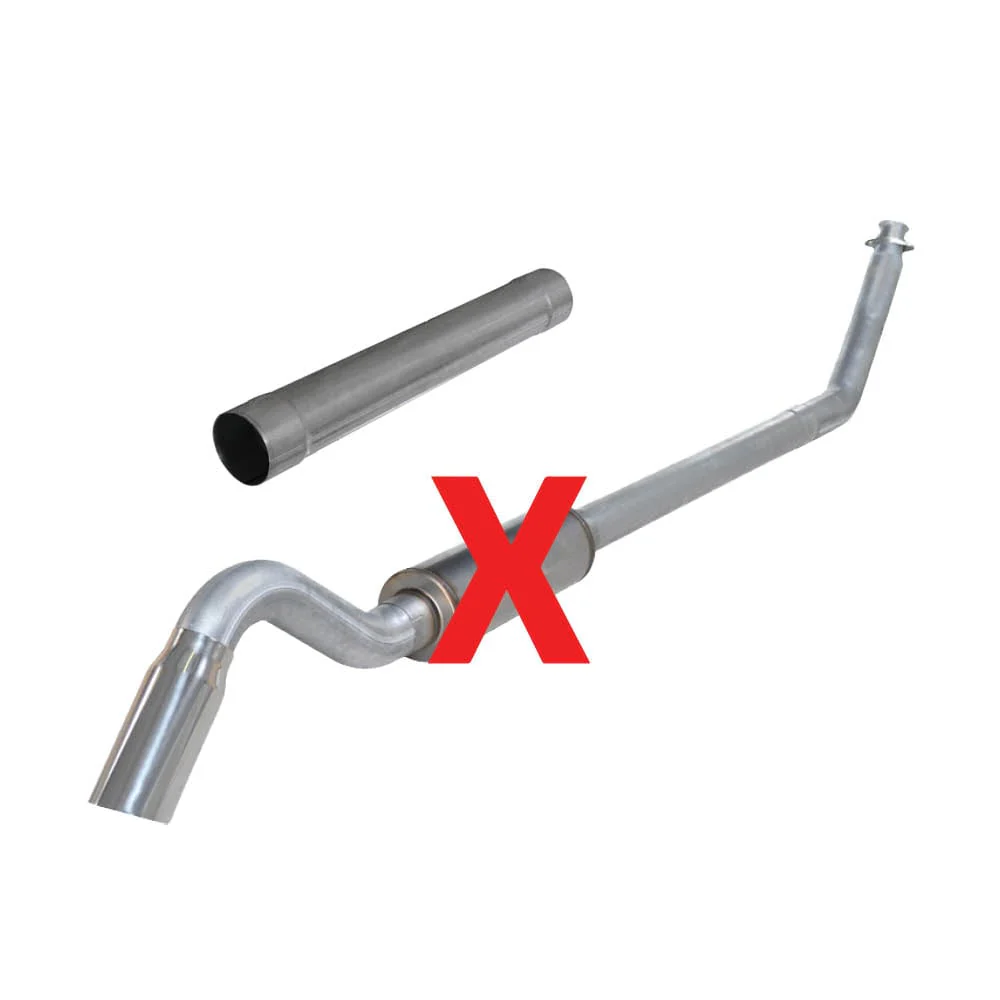 Diamond Eye 4" Aluminized Turbo Back Single Turn Down Exhaust Kit 98.5-02 5.9L Cummins - Image 3