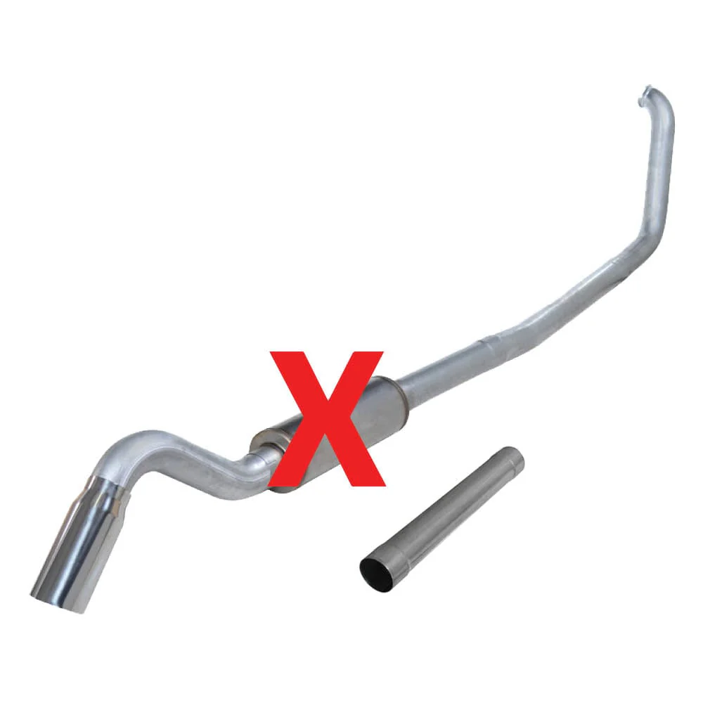 Diamond Eye 4" Stainless Steel Turbo Back Single Turn Down Exhaust Kit 00-03 7.3L Ford Powerstroke - Image 2