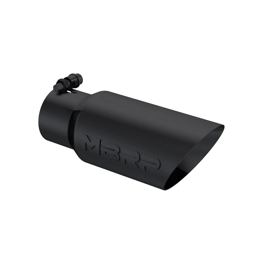 MBRP 3" Inlet | 4" Outlet Dual Wall Angle Cut Black Exhaust Tip T5156BLK
