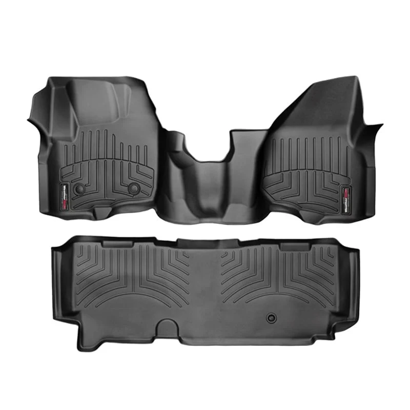 WeatherTech DigitalFit Floor Liner Set (w/Over the Hump Front) 12-16 Ford SuperDuty Extended Cab