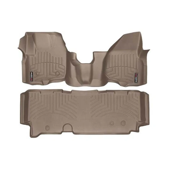 WeatherTech DigitalFit Floor Liner Set (w/Over the Hump Front) 12-16 Ford SuperDuty Extended Cab - Image 7