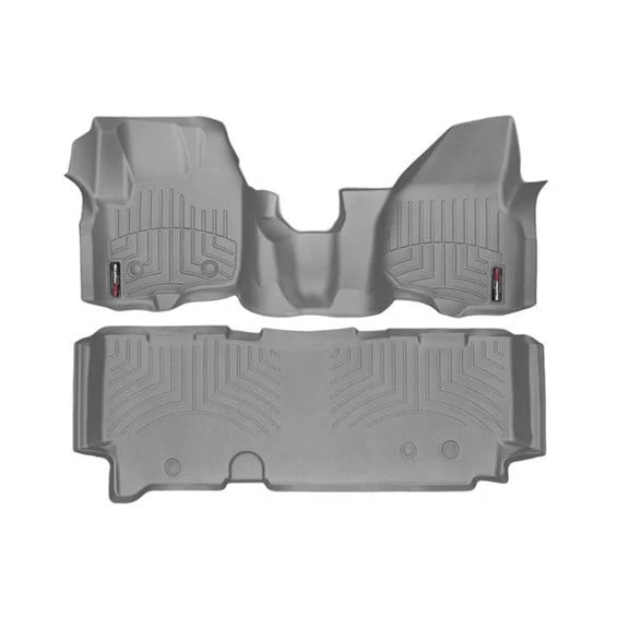 WeatherTech DigitalFit Floor Liner Set (w/Over the Hump Front) 12-16 Ford SuperDuty Extended Cab - Image 8