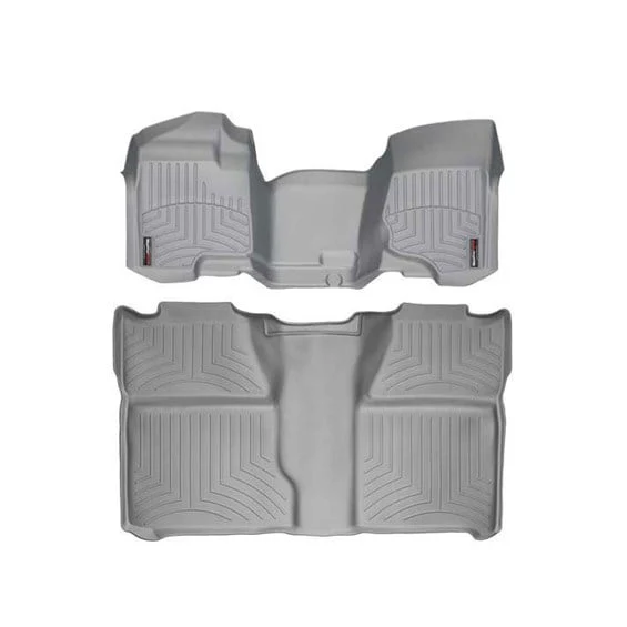 WeatherTech DigitalFit Floor Liner Set (Over Hump Front) 07.5-14 Chevy Silverado / GMC Sierra Crew - Image 7