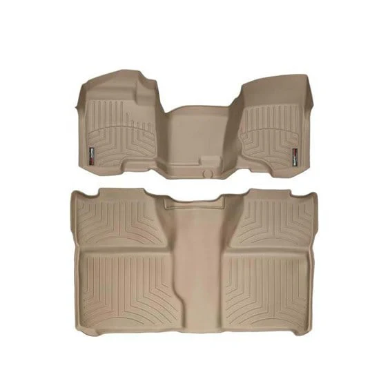 WeatherTech DigitalFit Floor Liner Set (Over Hump Front) 07.5-14 Chevy Silverado / GMC Sierra Crew - Image 8