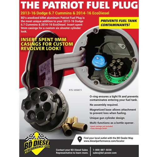 BD 1050073 Patriot Diesel Fuel Plug 13-18 6.7L Cummins / 14-18 EcoDiesel - Image 7