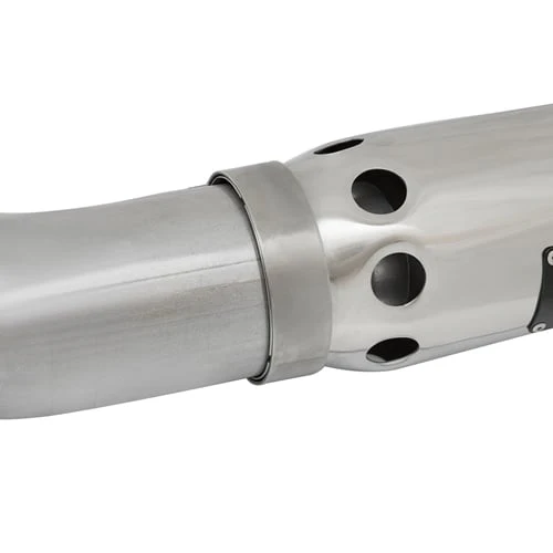 AFE Large Bore HD 4" Stainless Exhaust w/ Polished Tip 16-19 Nissan Titan XD 5.0L Cummins - Image 5