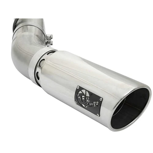 AFE Large Bore-HD 5" Stainless DPF-Back Exhaust with Polished Tip 17-19 GM 6.6L Duramax L5P - Image 5