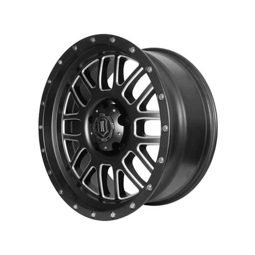 ICON Alloys 20" ALPHA Satin Black with Milled Windows Wheel 8x180 Bolt Pattern - Image 3
