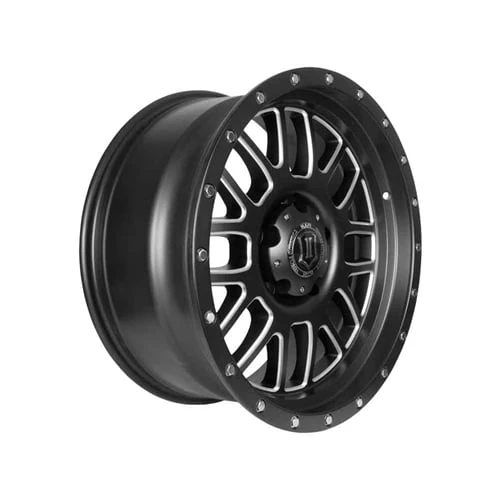 ICON Alloys 20" ALPHA Satin Black with Milled Windows Wheel 8x180 Bolt Pattern - Image 5
