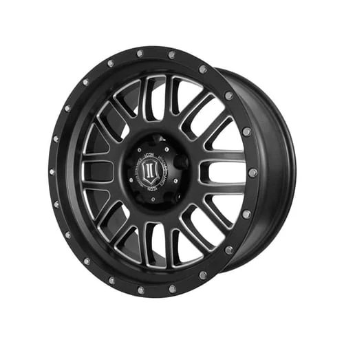 ICON Alloys 20" ALPHA Satin Black with Milled Windows Wheel 8x170 Bolt Pattern - Image 2