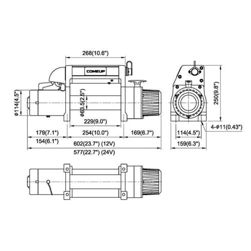 ComeUp 859012 DV-9si 9,000 Lbs. Winch with Synthetic Rope - Image 3