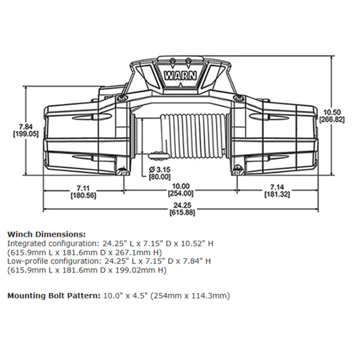 Warn 92820 ZEON 12 Platinum 12,000 Lbs. Winch with Steel Cable - Image 3