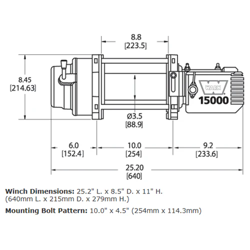 Warn 47801 M15 Series 15,000 Lbs. Heavyweight Winch - Image 4