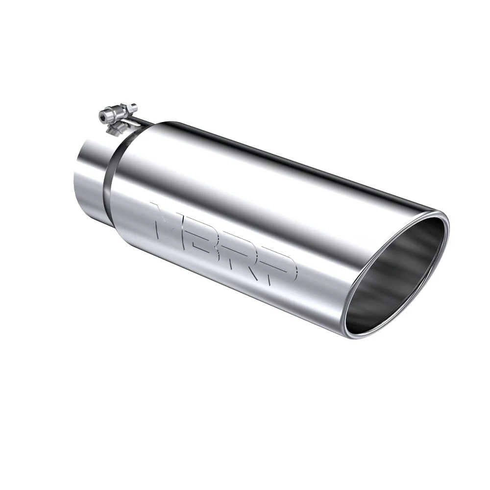 MBRP T5125 5" Inlet x 6" Outlet x 18" Length Rolled Angle Cut Polished Stainless Exhaust Tip