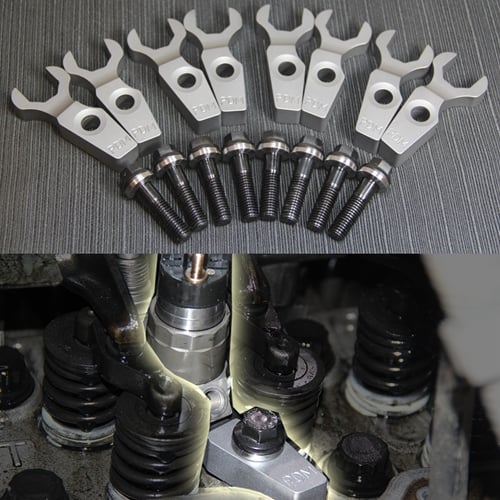 Industrial Injection Billet Injector Hold Downs with ARP Bolts and Hardware 01-04 GM Duramax LB7 - Image 2