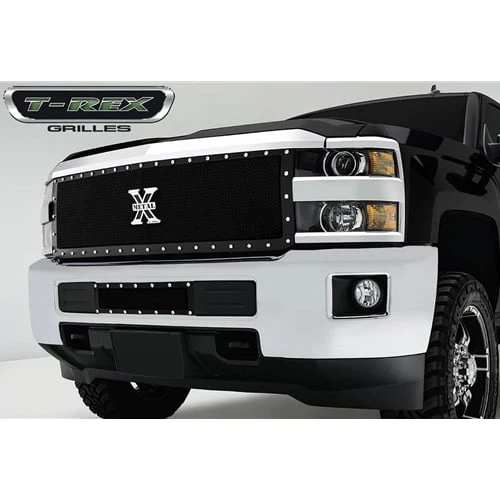 T-Rex 6711231 X-Metal Series Black Studded Mesh Replacement Grille 15-19 6.6L Chevy Duramax - Image 2