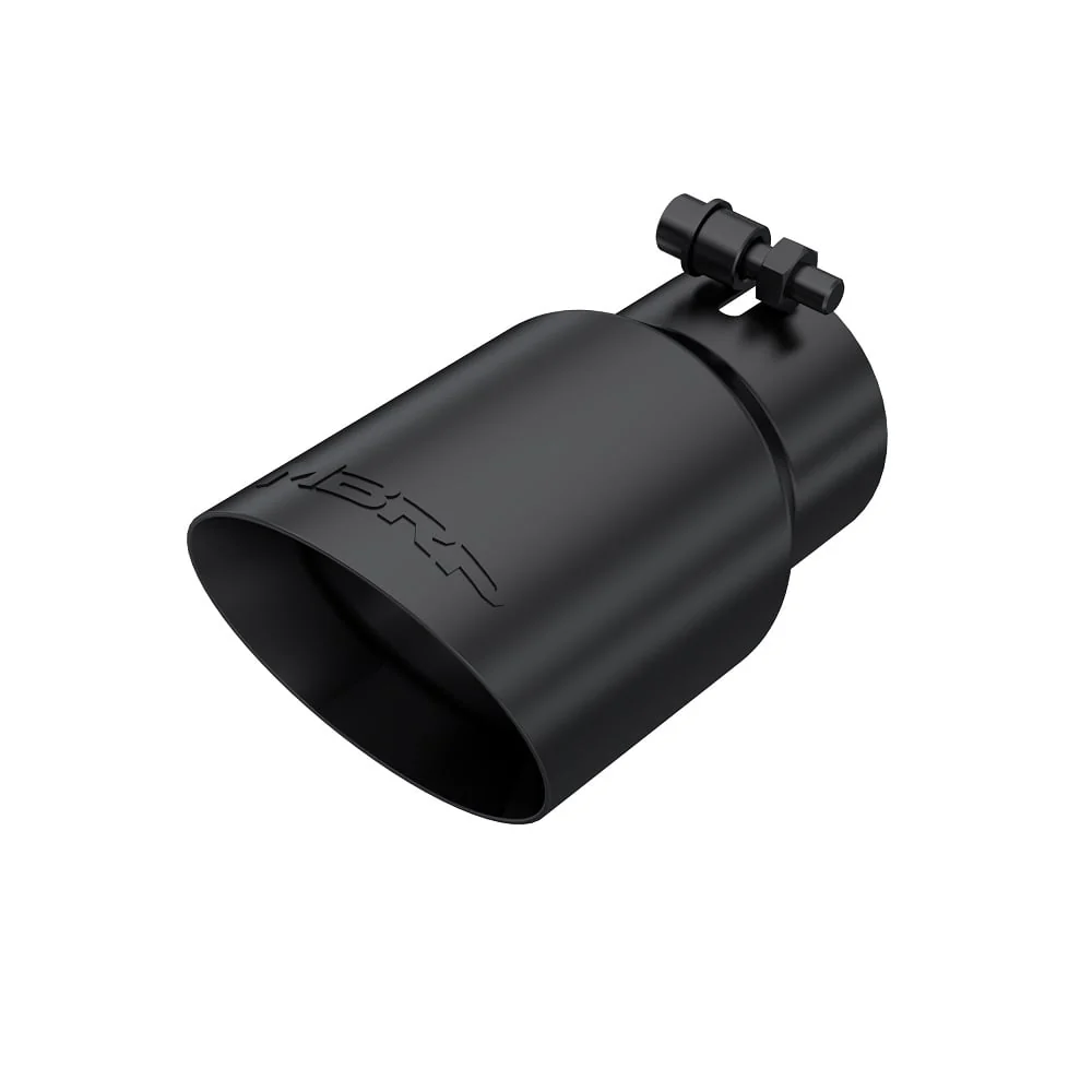 MBRP T5122BLK 3" Inlet x 4" Outlet x 8" Dual Wall Angle Cut Black Exhaust Tip