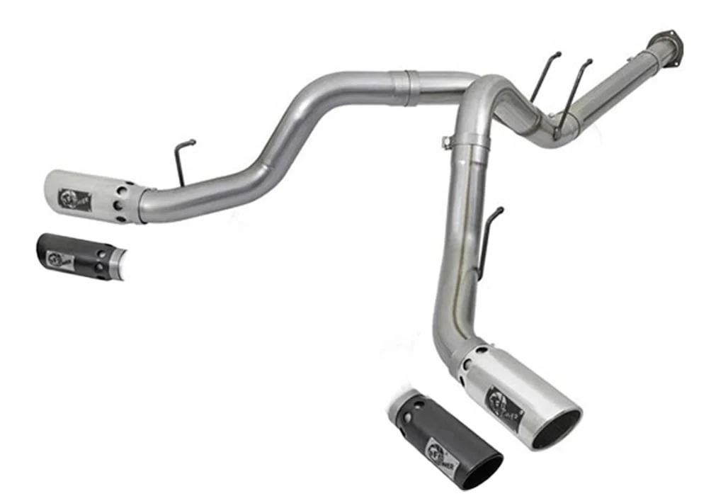 AFE ATLAS 4" Aluminized Dual Exhaust 17-25 Ford 6.7L Powerstroke